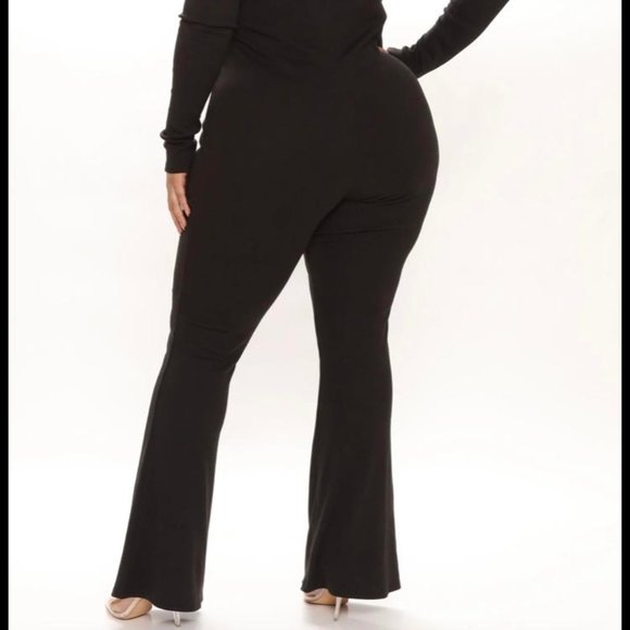 Fshion Nova Black Ashley ribbed jumpsuit size 1X 14/16 NEW with tags!! - Picture 5 of 5